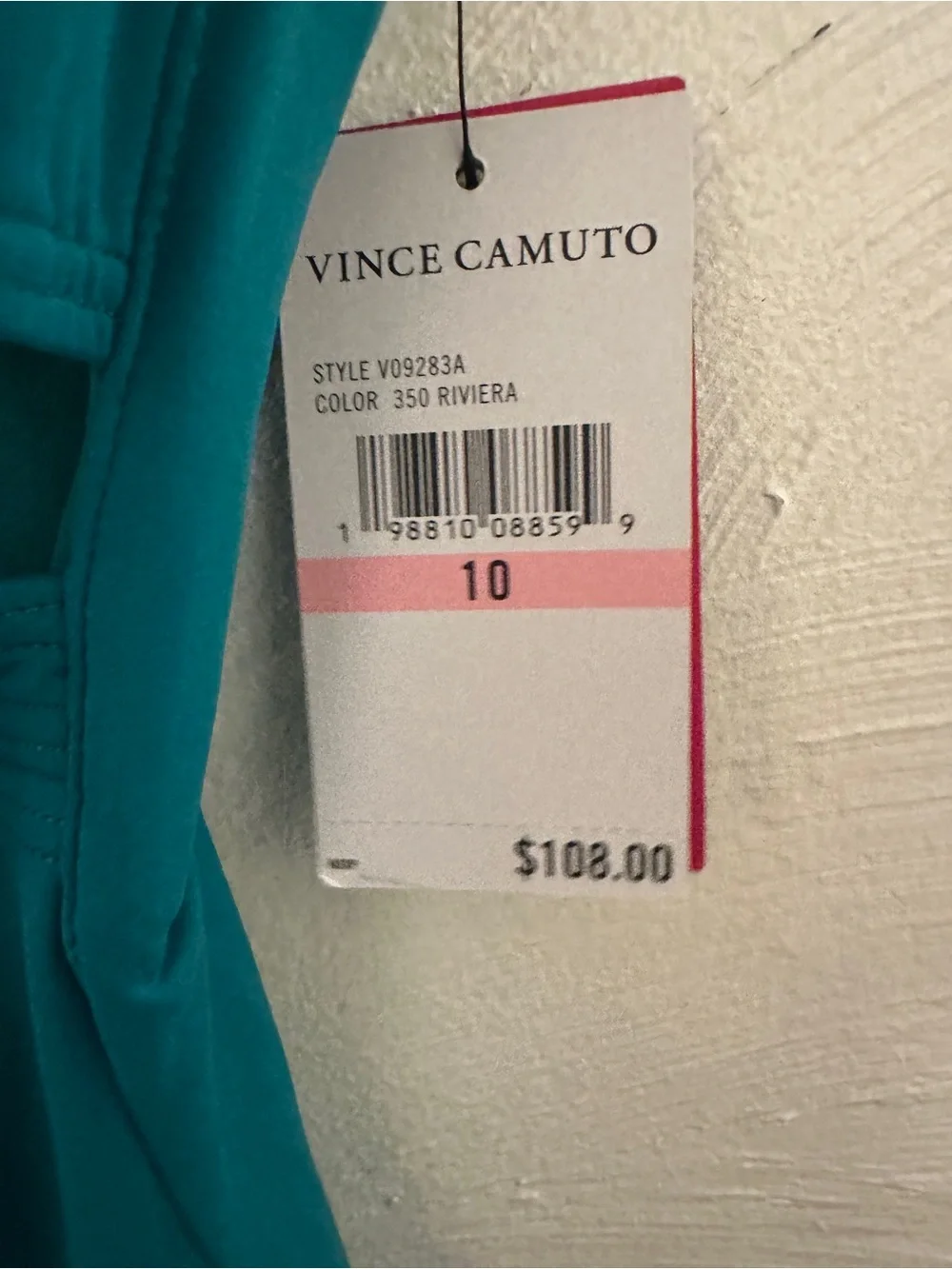 NWT Vince Camuto Womens Teal Cutout One Piece Swimsuit Size 10